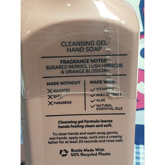 BBW Elderberry Hibiscus Cleansing Gel Hand Soap w. Natural Essential Oils 2 Pack - Picture 2 of 2